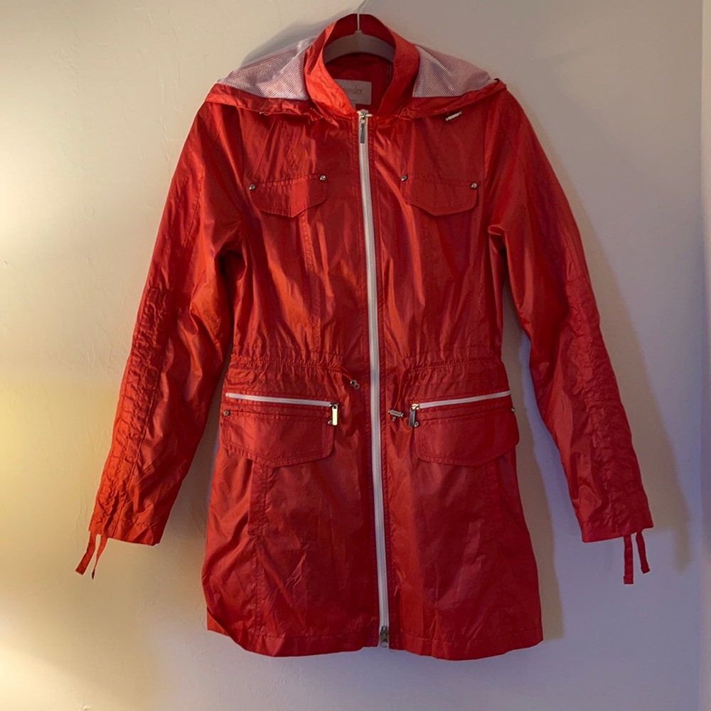 Laundry by Shelli Segal rain/wind orange jacket size XS